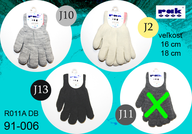 91-006 R011A detské rukavice 16,18 cm