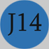 J14 stredno modrá
